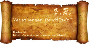 Veiszberger Renátó névjegykártya